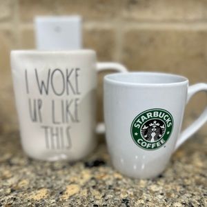RAE DUNN and STARBUCKS mug duo set